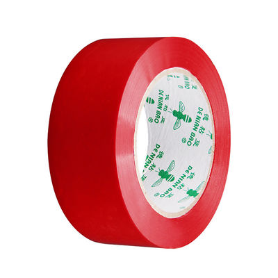Tape berwarna merah cerah 100y/200y/1000y Disesuaikan Logo Pencetakan Untuk Kemasan