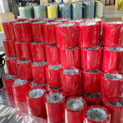 Tape kemasan BOPP cetak khusus Tape kemasan paket BOPP merah