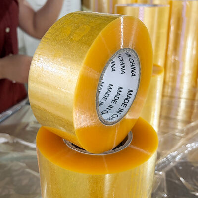 Harga yang bagus Golden Clear Strong Adhesive BOPP kualitas yang sangat baik low Noise Packing Tape On line