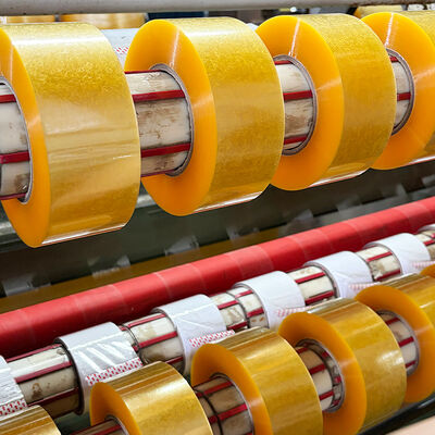 Bopp Golden Yellow Packing Tape High Adhesive Power Penawaran Kemasan yang Disesuaikan
